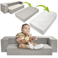 Mini sofa dla dzieci z pianki 60x120 rozkładana kanapa do zabawy do spania