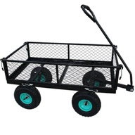 Ručný záhradný vozík s kovovým košom