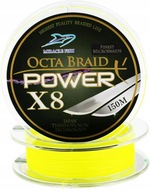 PLECIONKA OCTA BRAID POWER X8 ŻÓŁTA 0,25mm 42,2kg 150m