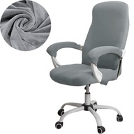 POTAH NA OTOČNÉ KŘESLO KANCELÁŘSKÉ KŘESLO VELUR PLYŠ PREMIUM M ŠEDÝ