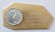 MEDAL ZA ZASŁUGI W ROZWOJU SPORTU PŁYWACKIEGO K.S. WARTA - POZNAŃ 1928-1973