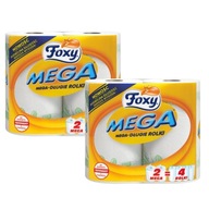 Ręcznik papierowy FOXY MEGA długie-2paczki= 4rolki