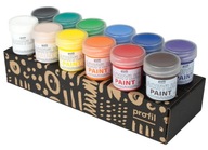 Zestaw 12 farb akrylowych do malowania na płótnie gipsie 12 kolorów 12x25ml