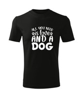 Koszulka T-shirt D741 ALL YOU NEED IS A DOG dziecięca różne kolory