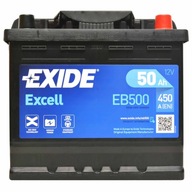 EXIDE EB500 EXCELL 50Ah 450A P+ EB 500