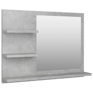 Kúpeľňové zrkadlo, sivý betón, 60x10,5x45 cm,
