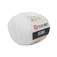 50g włóczka na amigurumi bawełna akryl YarnArt Jeans biały 62