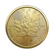 Moneta Kanadyjski Liść Klonowy 1 uncja złota Różne roczniki