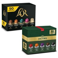 Kapsułki Jacobs i L'OR do Nespresso(r)* 100szt zestaw 9+1 GRATIS!