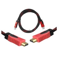 MOCNY KABEL PRZEWÓD HDMI - HDMI 3M MIEDZIANY NYLON