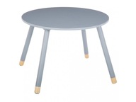 Šedý detský stôl, okrúhly - 43 cm, Ø 60 cm