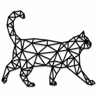 Geometrický obrázok Mačka 30x24cm DEKORÁCIA AŽÚR 3D