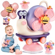 INTERAKTÍV ÉRZÉKSZERVI CSIGA 4in1 SPINNER TAPADÓKORONGOS AUTÓS BABA