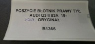 side fender right rear part AUDI Q3 II 83A 19- new original