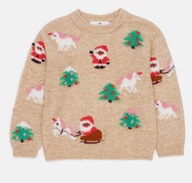H&M śliczny sweter dla dziewczynki świąteczny 4-6 l 110/116 M8