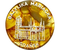Bursztynowa moneta Bazylika Mariacka Gdańsk