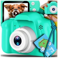 DIGITÁLNY FOTOAPARÁT PRE DETI Fotoaparát Zelená + 4GB karta