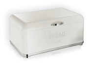 Metalowy chlebak pojemnik na pieczywo biały