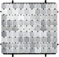 Panel Dekoracyjny Srebrny Czarne Tło Ścianka 30 x 30 cm 100 Kwadratów