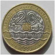 Francja 20 franków 1993 Igrzyska Śródziemnomorskie