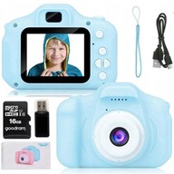 Digitálny fotoaparát R2 aparat cyfrowy dla dzieci modrý