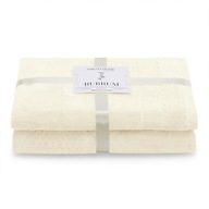 Komplet bawełnianych kremowych ręczników 2 sztuki