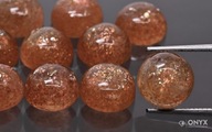 Slnečný kameň kabošon okrúhly fi 6 mm