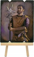 MAJK Ręcznie wykonana IKONA ŚWIĘTY JÓZEF PATRON 13 x 17 cm Mała