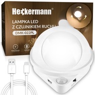 LAMPKA SAMOPRZYLEPNA Z CZUJNIKIEM RUCHU OŚWIETLENIE 360 LED USB 1200mAh