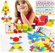 Drevené puzzle Skladačka Montessori Mozaika XXL