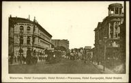 Warszawa. Hotel Europejski, Hotel Bristol - 1915