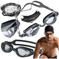 Okulary Gogle Pływackie ŁATWE ZAPIĘCIE na Basen do Pływania ANTI-FOG + Etui