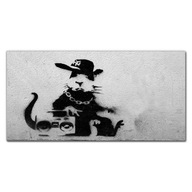 Plátno foto obraz na ráme Hood rat Banksy 120x60