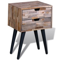 Nočný stolík z recyklovaného teakového dreva s 2 šálkami