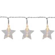 Dekorációs lánc csillag LED gemkapcsok CLIPPY elemes