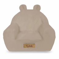 Fotelik piankowy dla dziecka sofka FOTEL dziecięcy z uszami IMIĘ GRATIS