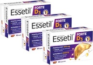 Nord Farm Essetil Forte D3 2000 IU fosfolipidy 600mg Cholín 90 kapsúl