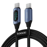 TOOCKI kabel USB-C Type-C 100W PD QC do szybkiego ładowania + MIERNIK LCD