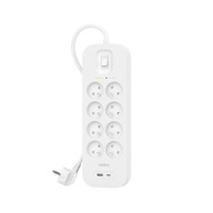 Belkin SRB003CA2M ochrona przeciwprzepięciowa Biały 8 x gniazdo sieciowe 2