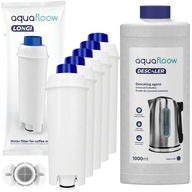 AquaFloow: Odkamieniacz do ekspresu 1l + 5x filtr wody do ekspresu Delonghi