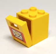 LEGO 4345apx1 4346px1 szafka skrzynka pocztowa żółta nadruk koperta (2)
