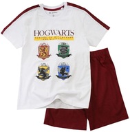 PIŻAMA CHŁOPIĘCA KRÓTKI RĘKAW szorty T-SHIRT biel HARRY POTTER 164 D010E