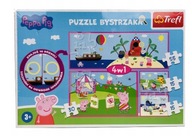 Puzzle Bystrzaka 4w1 Świnka Peppa TREFL 3+