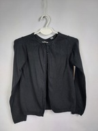 OKAIDI čierny rozopínateľný sveter s angorou 150 cm