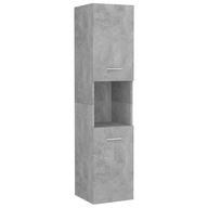 vidaXL Kúpeľňová skrinka, sivá betónová, 30x30x130 cm, drevotrieska