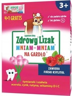 Zdravý lízatko Mňam-Mňam na hrdlo 5 ks MALINOVÁ CHUŤ STARPHARMA