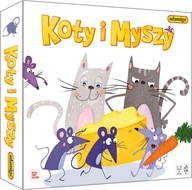 GRY PLANSZOWE dla DZIECI 5 lat Koty i myszy ADAMIGO gra planszowa RODZINNA