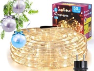 Lampki Świąteczne Wąż Świetlny Zewnętrzny Wodoodporny LED 5m Barwa Ciepła