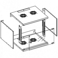 TECHLY SZAFKA WISZĄCA ZŁOŻONA 9U 500X RACK 19 D