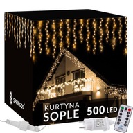 SOPLE 500 LED LAMPKI ZEWNĘTRZNE 22,5m PILOT FLASH GIRLANDA ŚWIETLNA KURTYNA